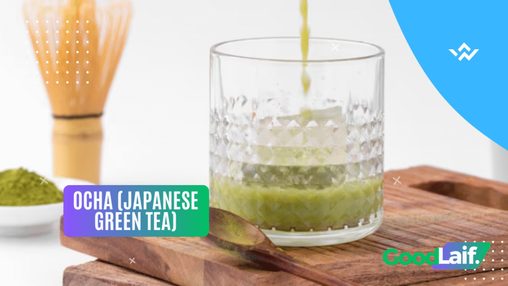 Healthy Japanese snacks Ocha (Japanese Green Tea)