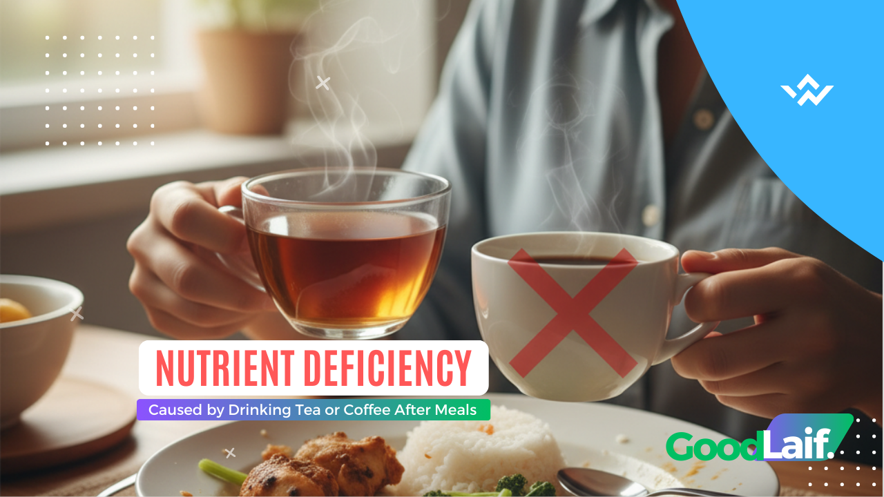 Nutrient Deficiency Caused by Drinking Tea or Coffee After Meals