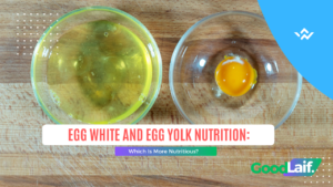 Egg white and egg yolk separated in bowls for Egg White and Egg Yolk Nutrition comparison