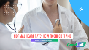 Doctor checking a patient's normal heart rate with a stethoscope