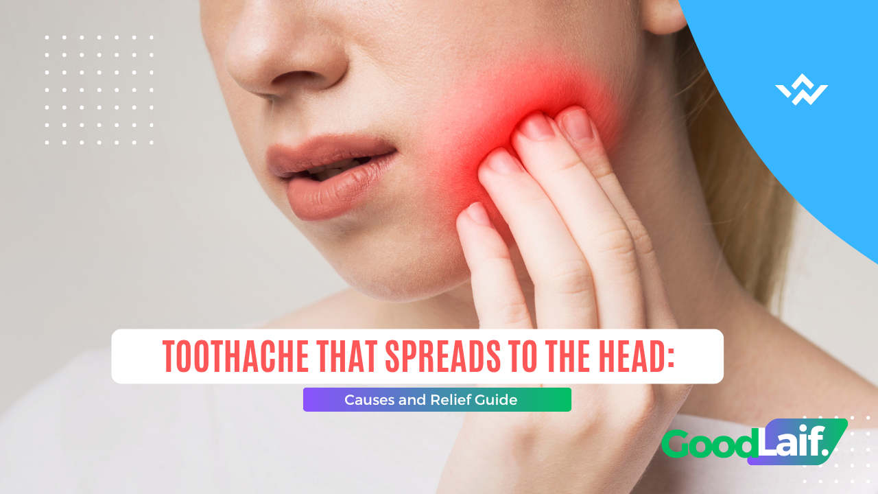 Person holding their cheek due to a toothache that spreads to the head