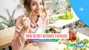 woman eating healthy salad for how to diet without exercise