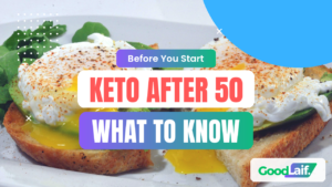 Keto for women over 50: poached eggs on avocado toast with greens